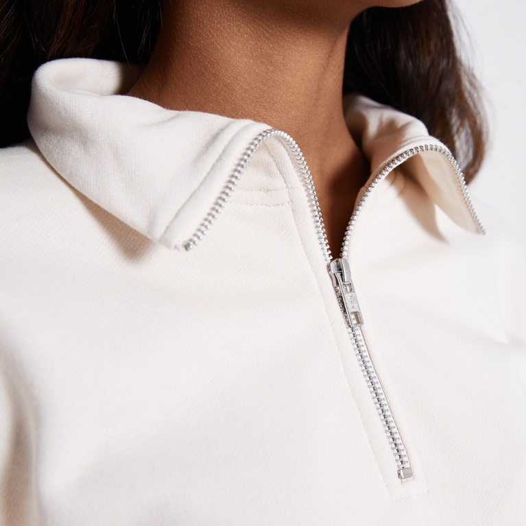 Half zip sweatshirt "Maja" Ivory